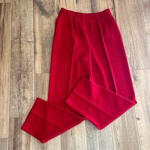 St. John Collection by Marie Gray Red pleated high rise
Santana knit pants, 8